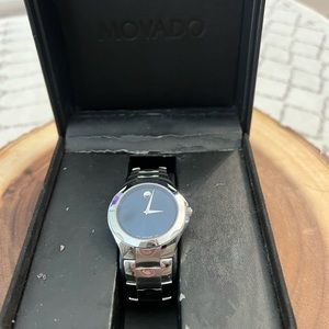 Men's Movado Luno Quartz Blue Dial Stainless Steel Watch